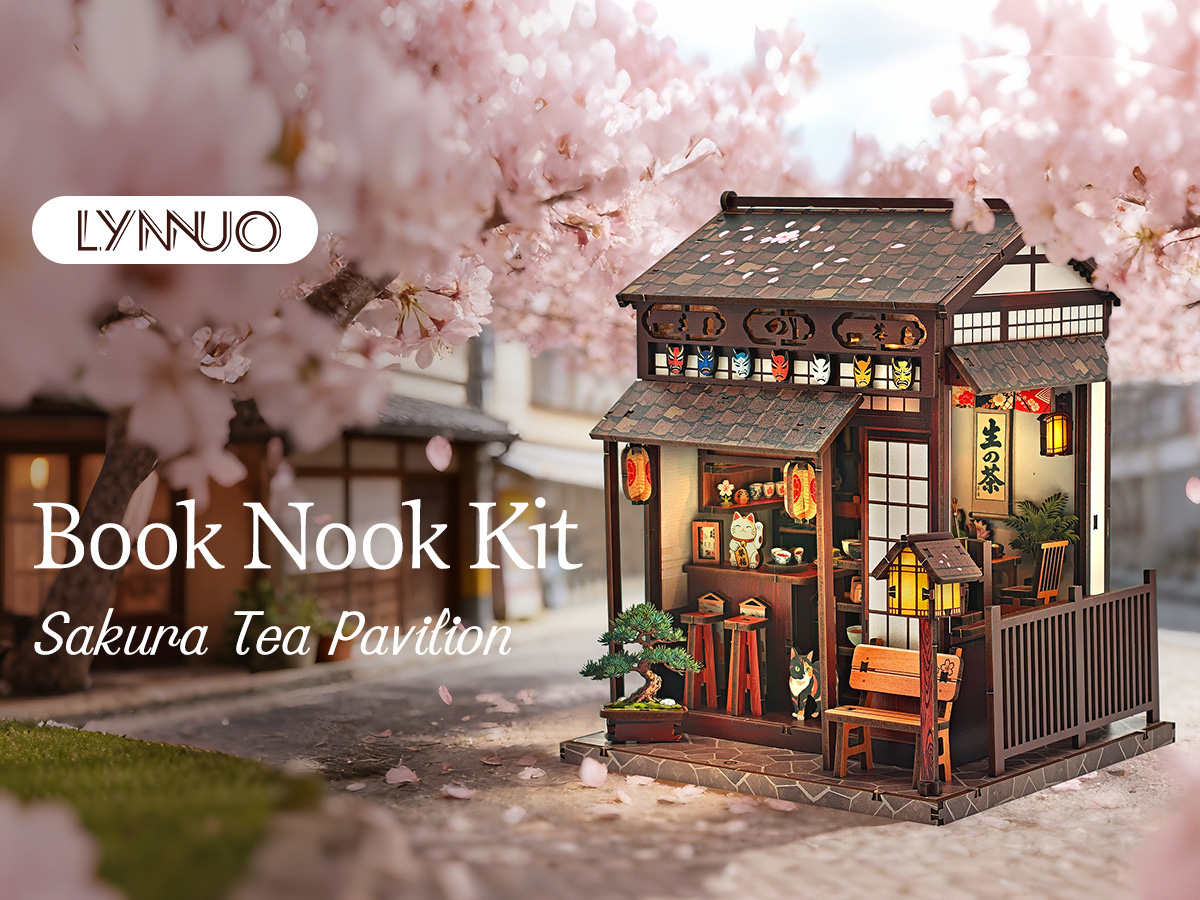 Amazon.com: Book Nook Kit, Sakura Tea Pavilion 3D Wooden Puzzle